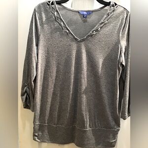 Gray blouse 3/4 sleeves